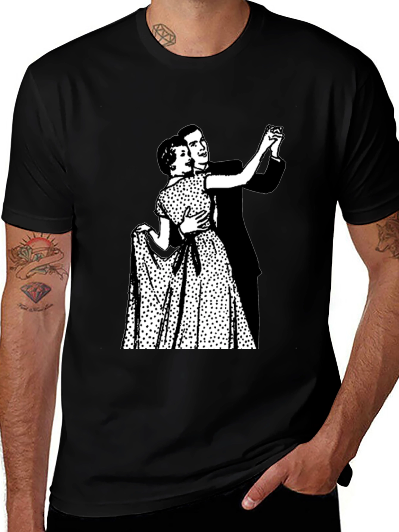 Variant 20 of Retro Dance T-Shirt - Vintage Couple Graphic Tee