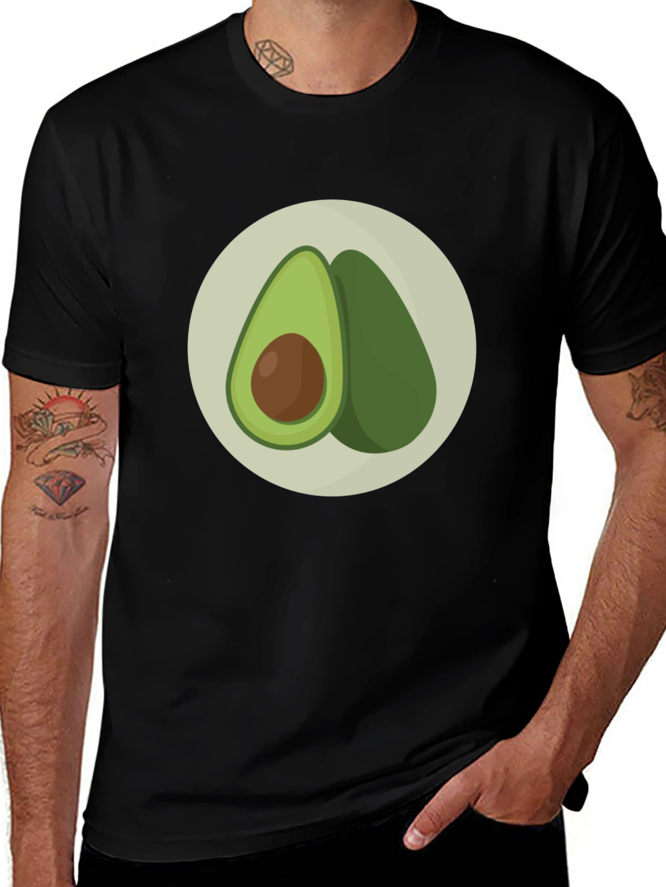 Variant 29 of Avocado Graphic Tee - Unique Fruit Design