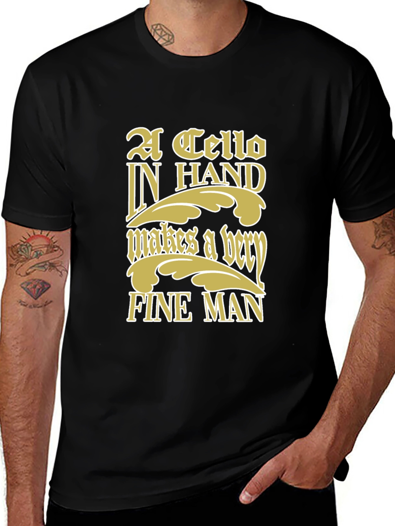 Variant 27 of Cello In Hand Graphic T-Shirt