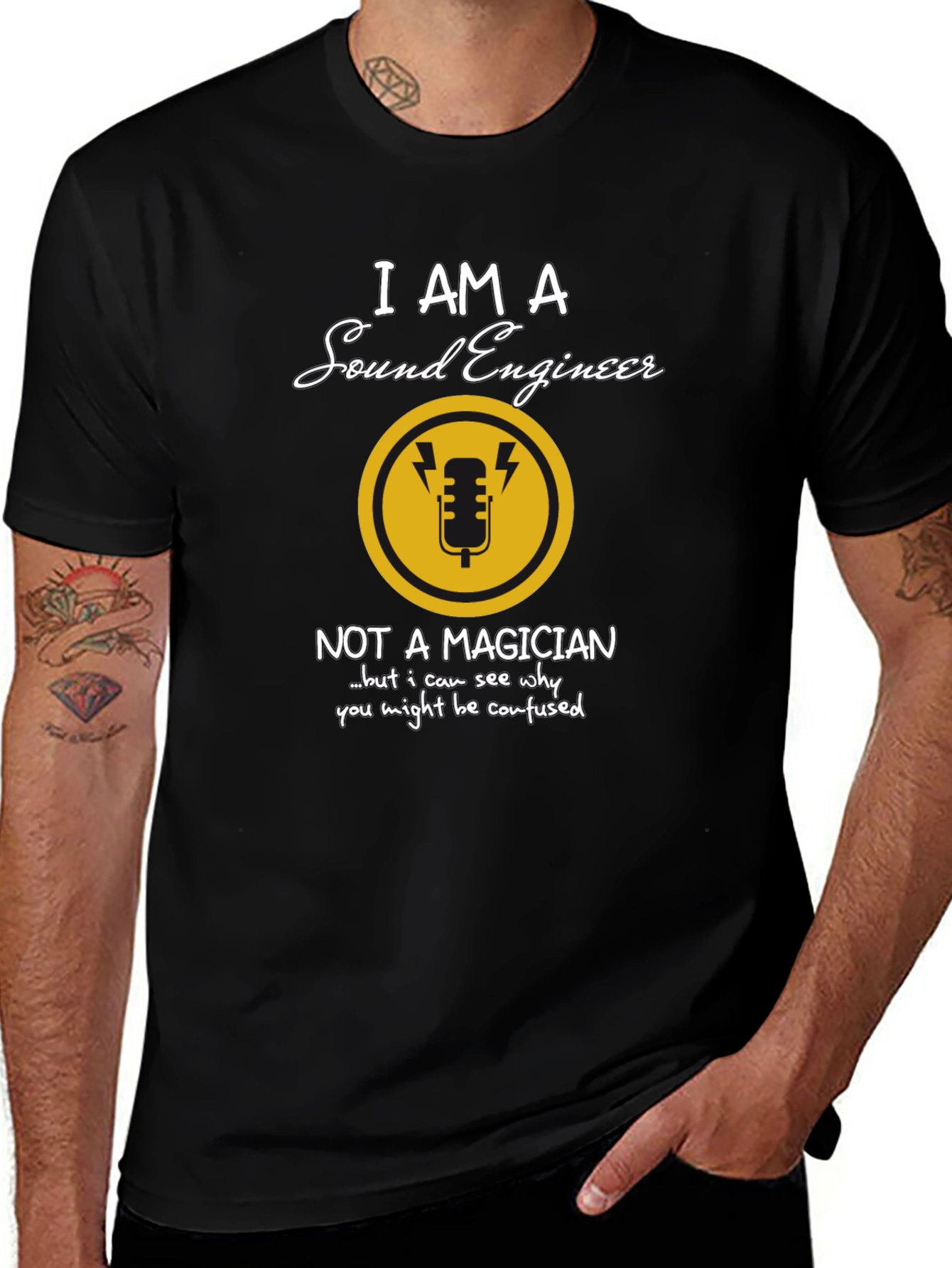 Variant 11 of Sound Engineer T-Shirt - Not a Magician Funny Gift