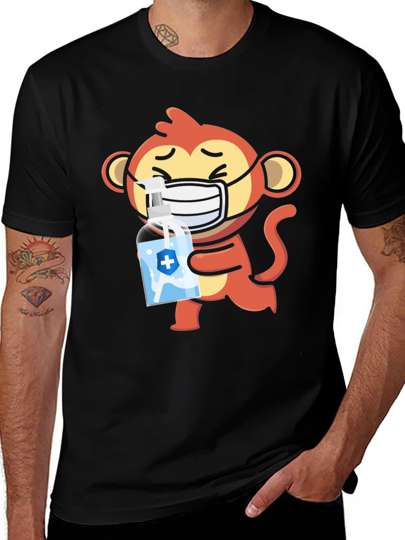 Variant 5 of Monkey Mask Hand Sanitizer T-Shirt