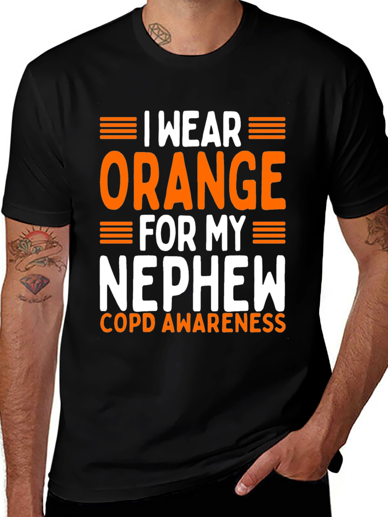 Variant 19 of I Wear Orange For My Nephew COPD Awareness T-Shirt