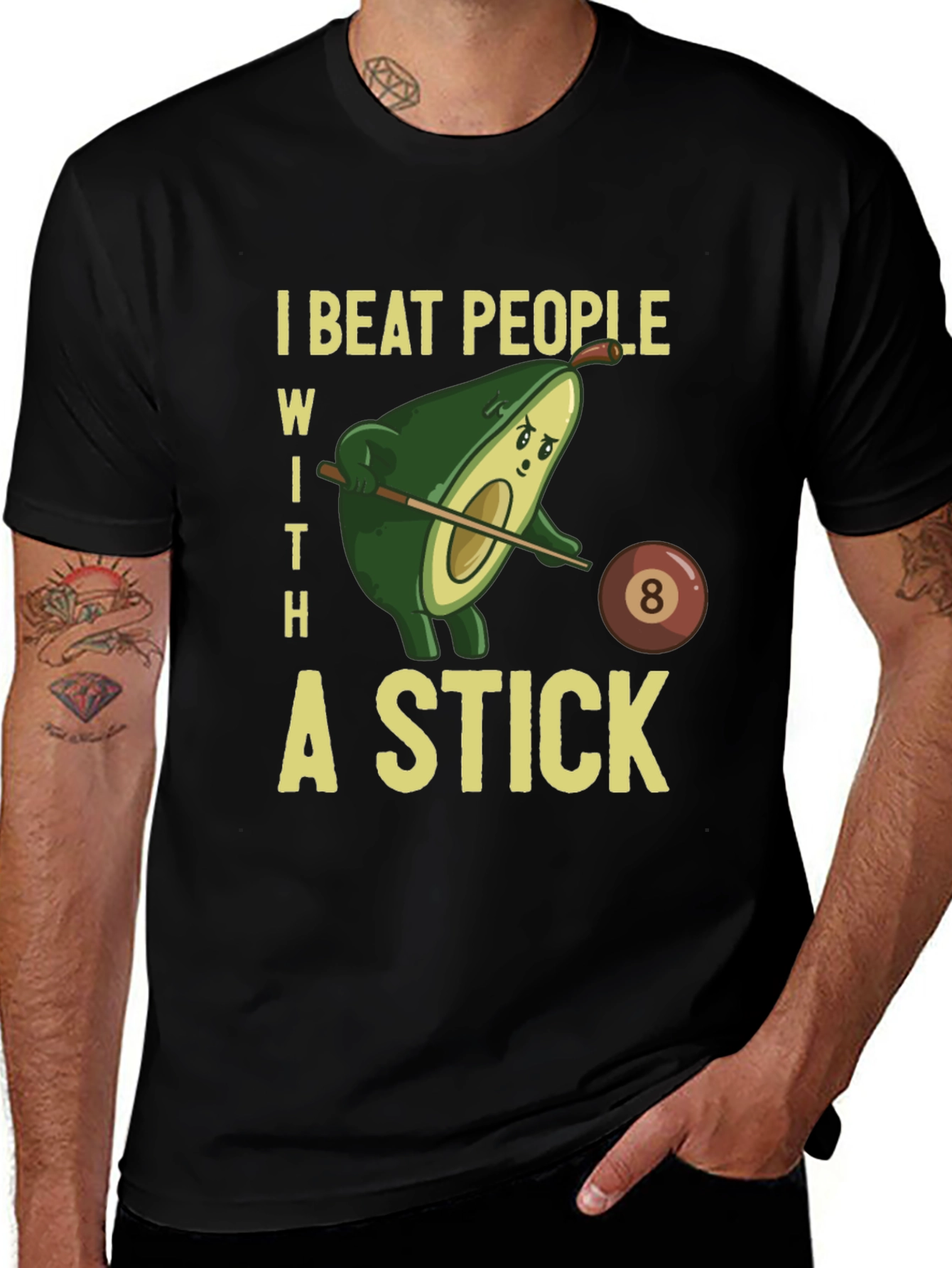 Variant 21 of Funny Avocado Billiards T-Shirt