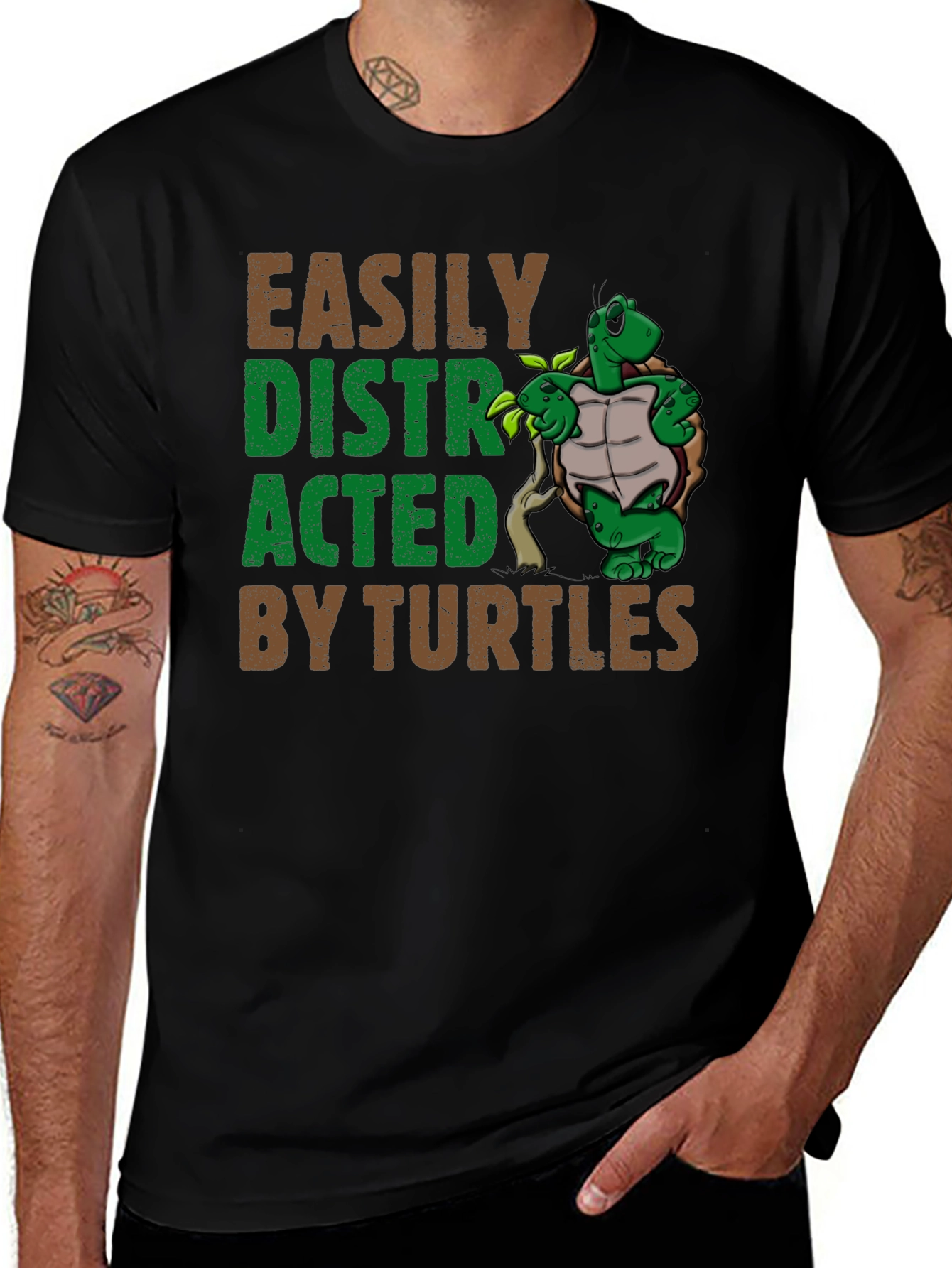 Variant 8 of Easily Distracted By Turtles Graphic T-Shirt
