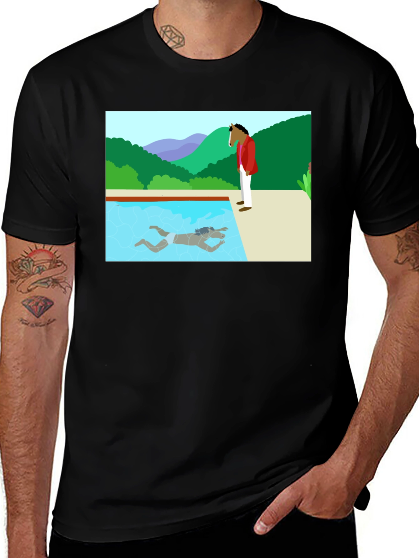 BoJack Horseman Pool Scene T-Shirt