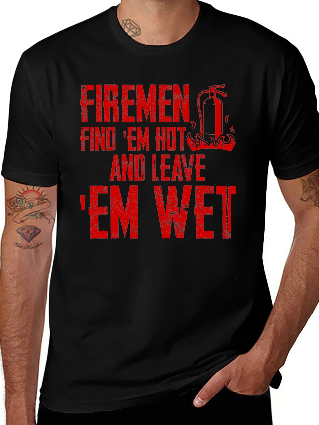 Variant 22 of Firemen Hot & Wet Graphic T-Shirt