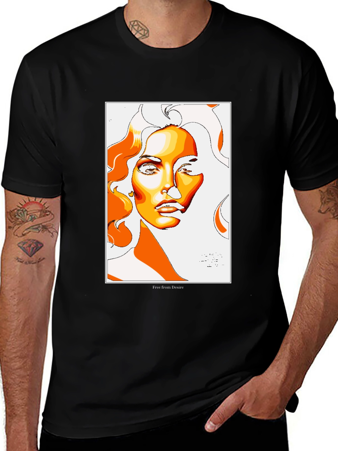 Variant 21 of Abstract Woman Graphic Tee - Free From Desire