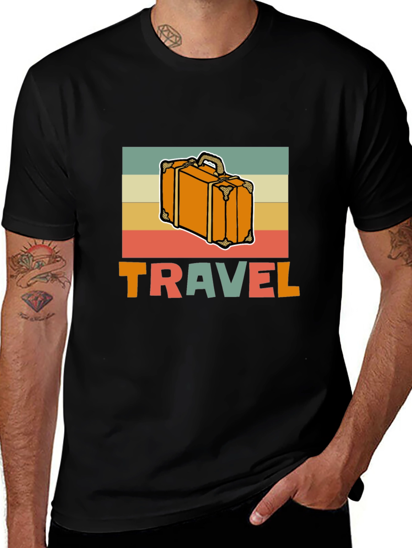 Variant 14 of Vintage Travel Suitcase Graphic T-Shirt