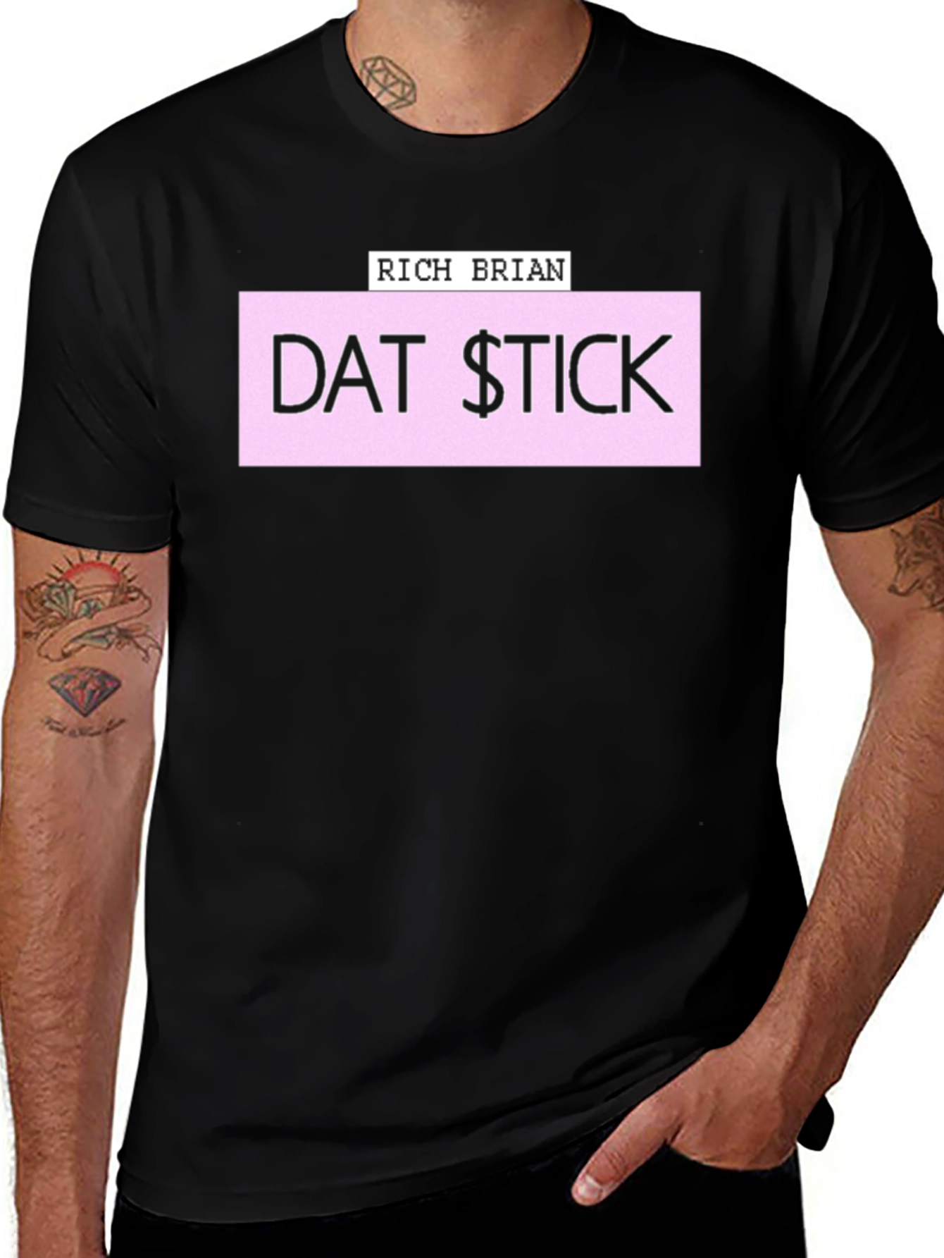 Rich Brian Dat $tick Black Graphic Tee