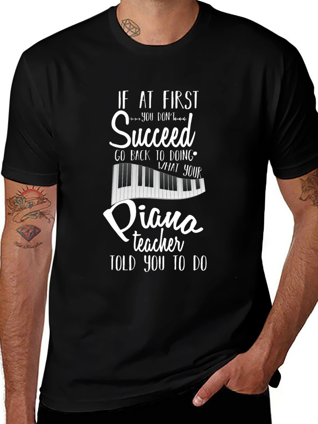 Variant 30 of Piano Teacher Graphic T-Shirt - Music Lover Tee