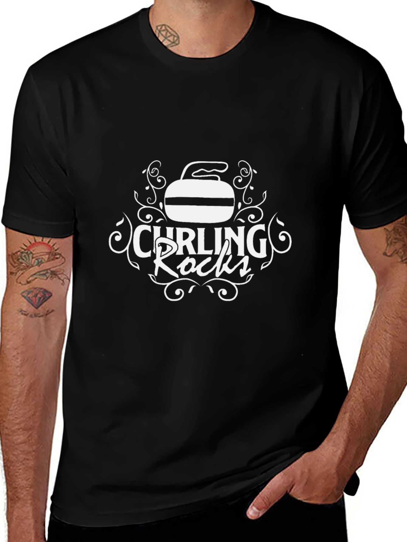 Variant 6 of Curling Rocks T-Shirt