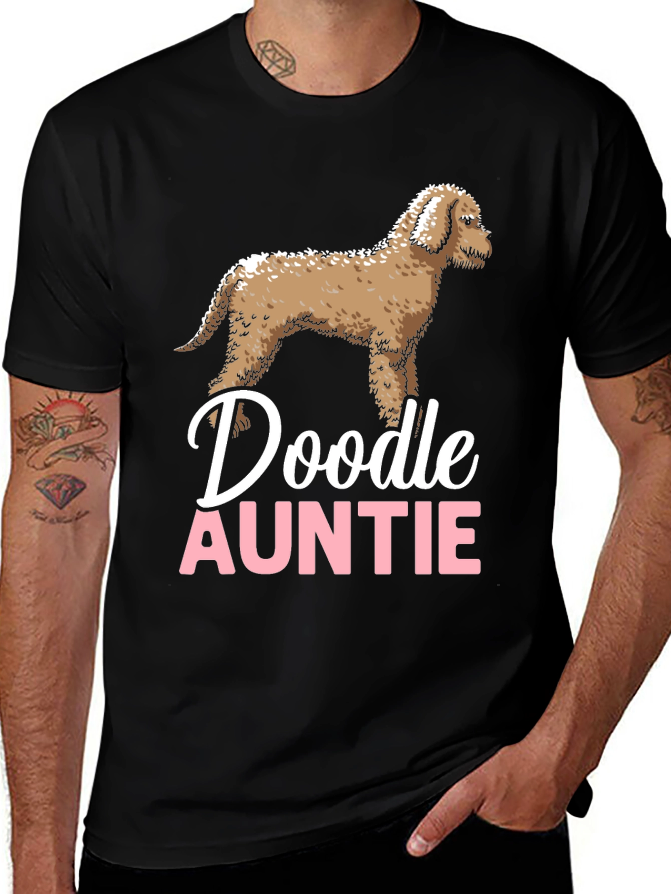 Variant 4 of Doodle Auntie T-Shirt - Perfect for Dog Lovers
