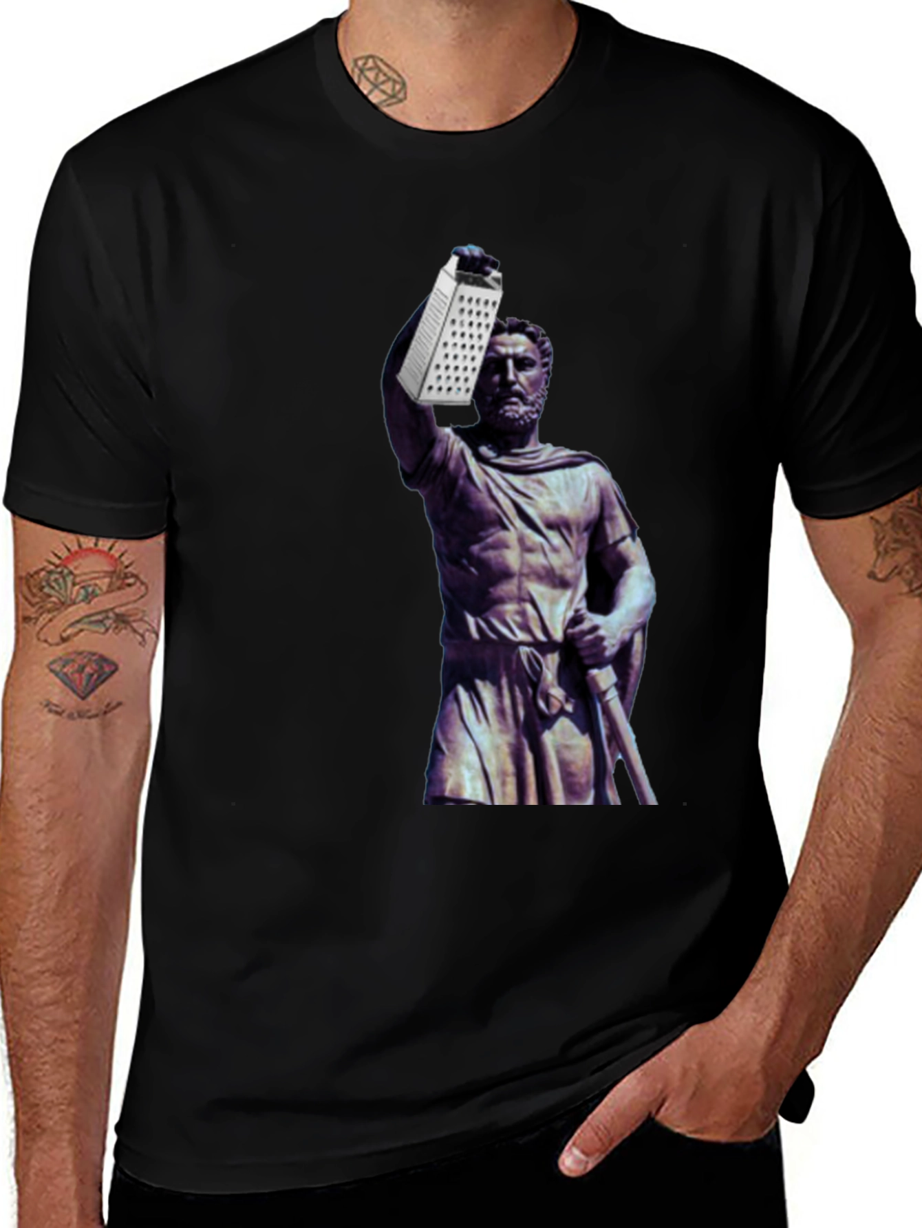 Variant 30 of Grater Statue Graphic Tee - Funny Novelty Shirt