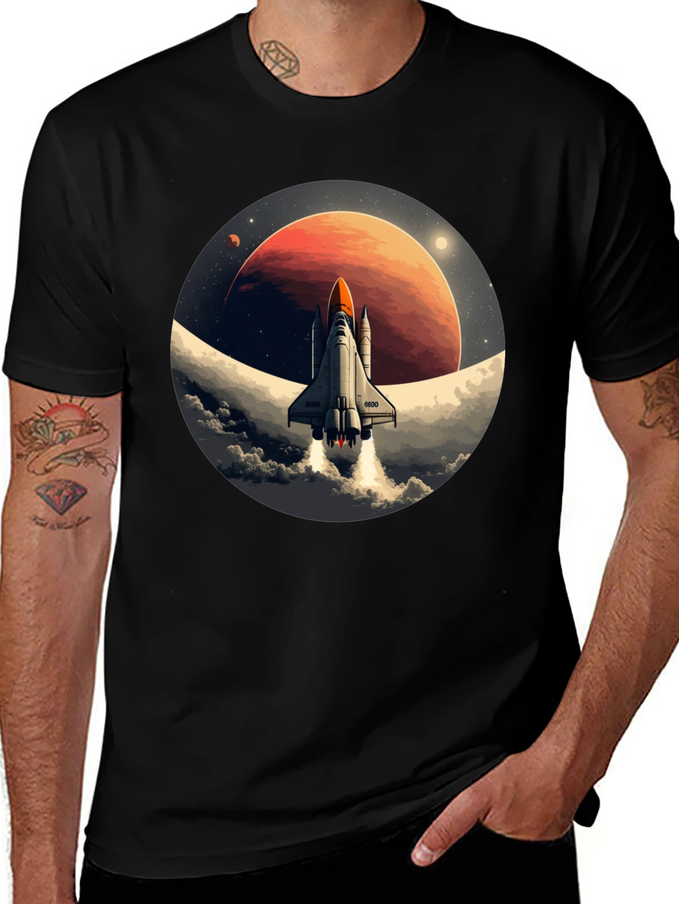 Variant 18 of Space Shuttle Blast Off Graphic Tee