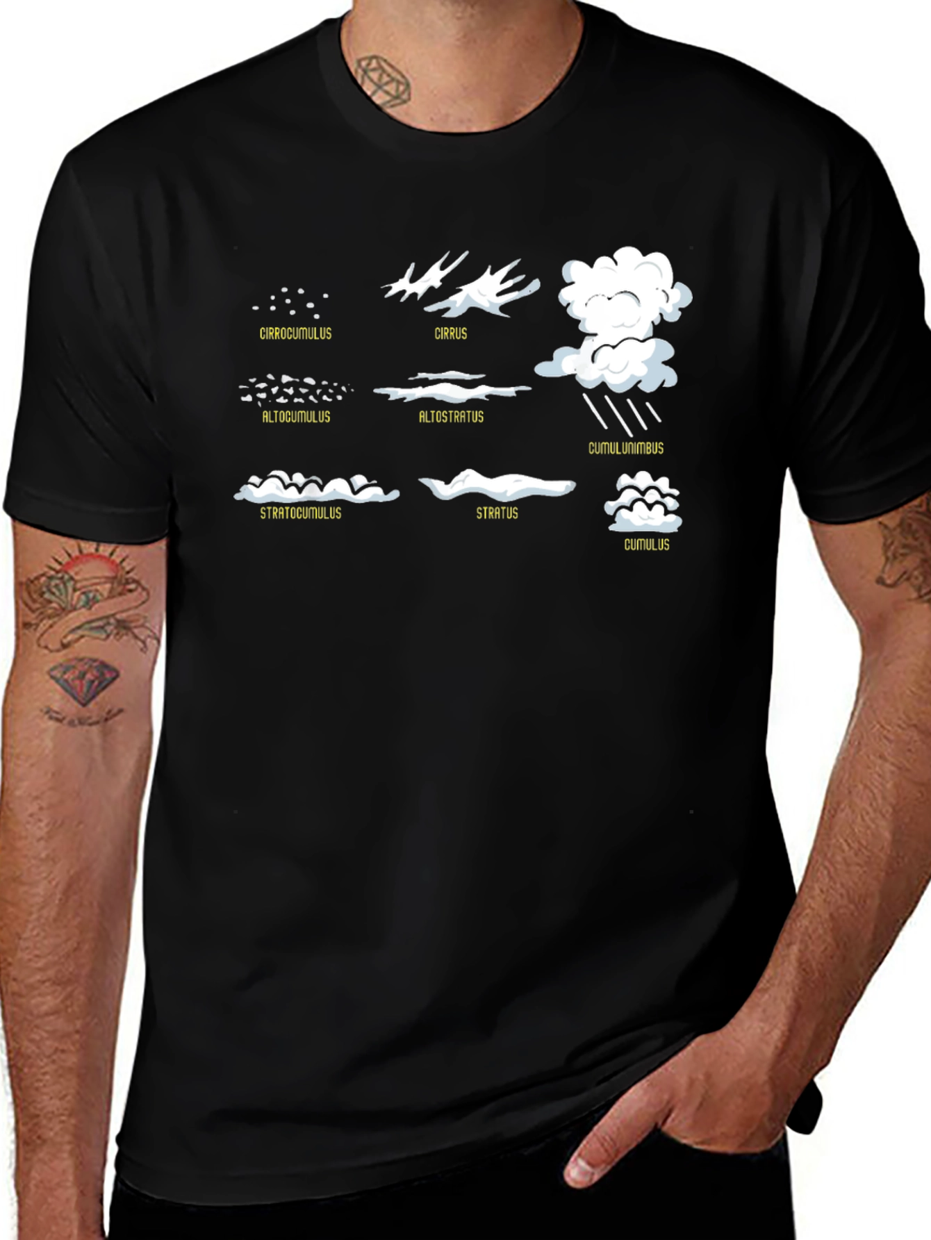 Cloud Types Graphic T-Shirt - Weather Geek Apparel