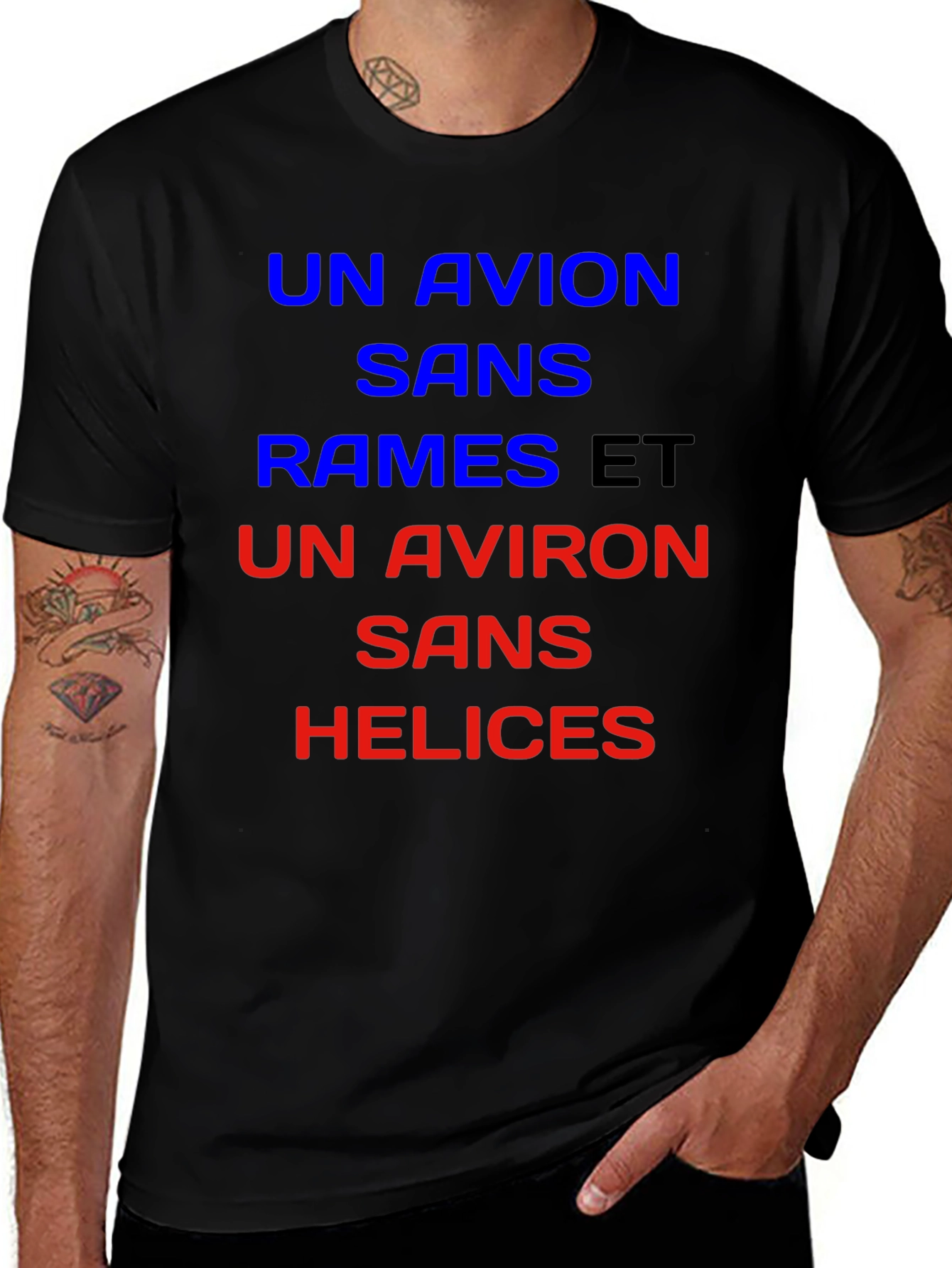 Variant 20 of Un Avion T-Shirt - French Slogan Tee