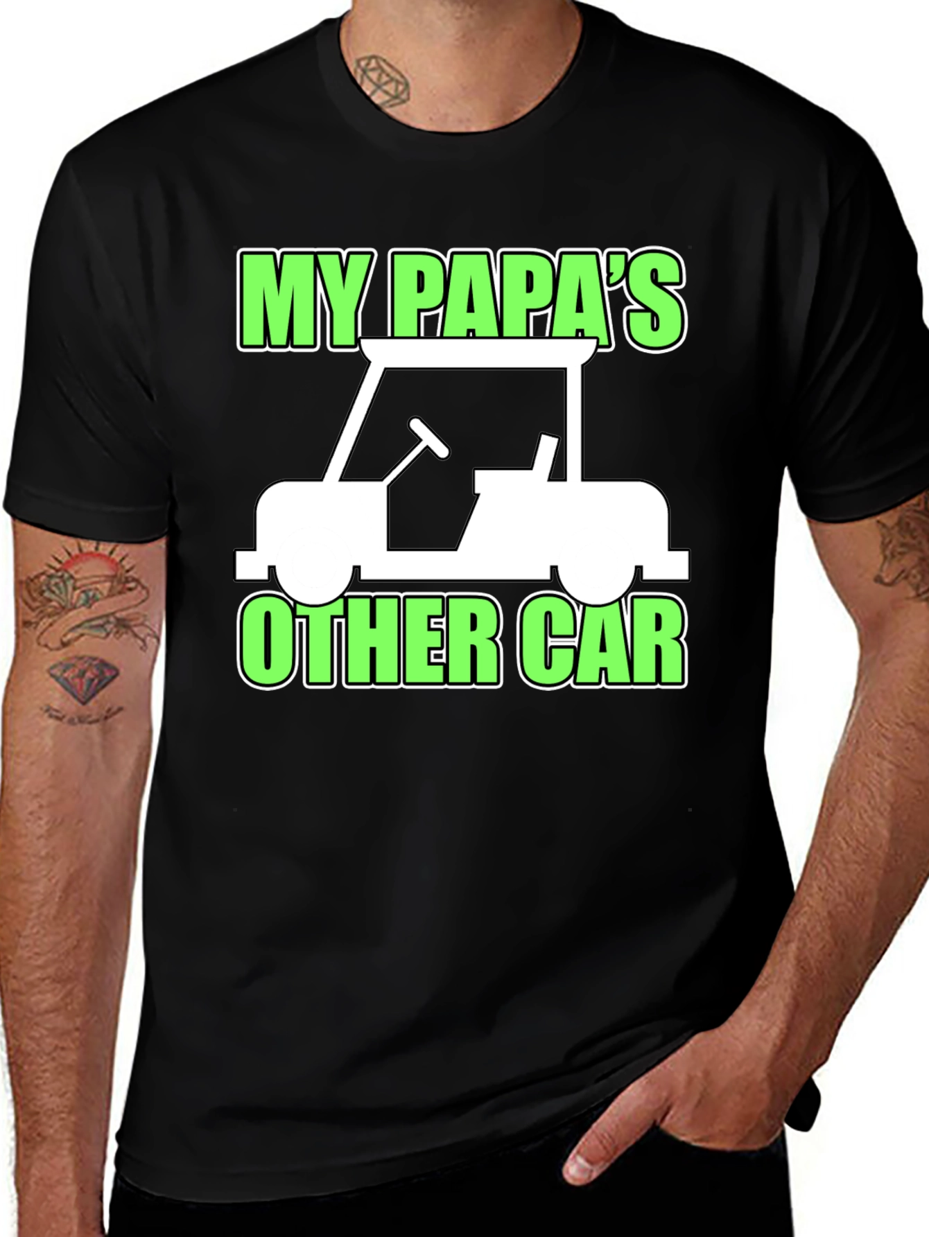 My Papa's Other Car T-Shirt - Golf Cart Design