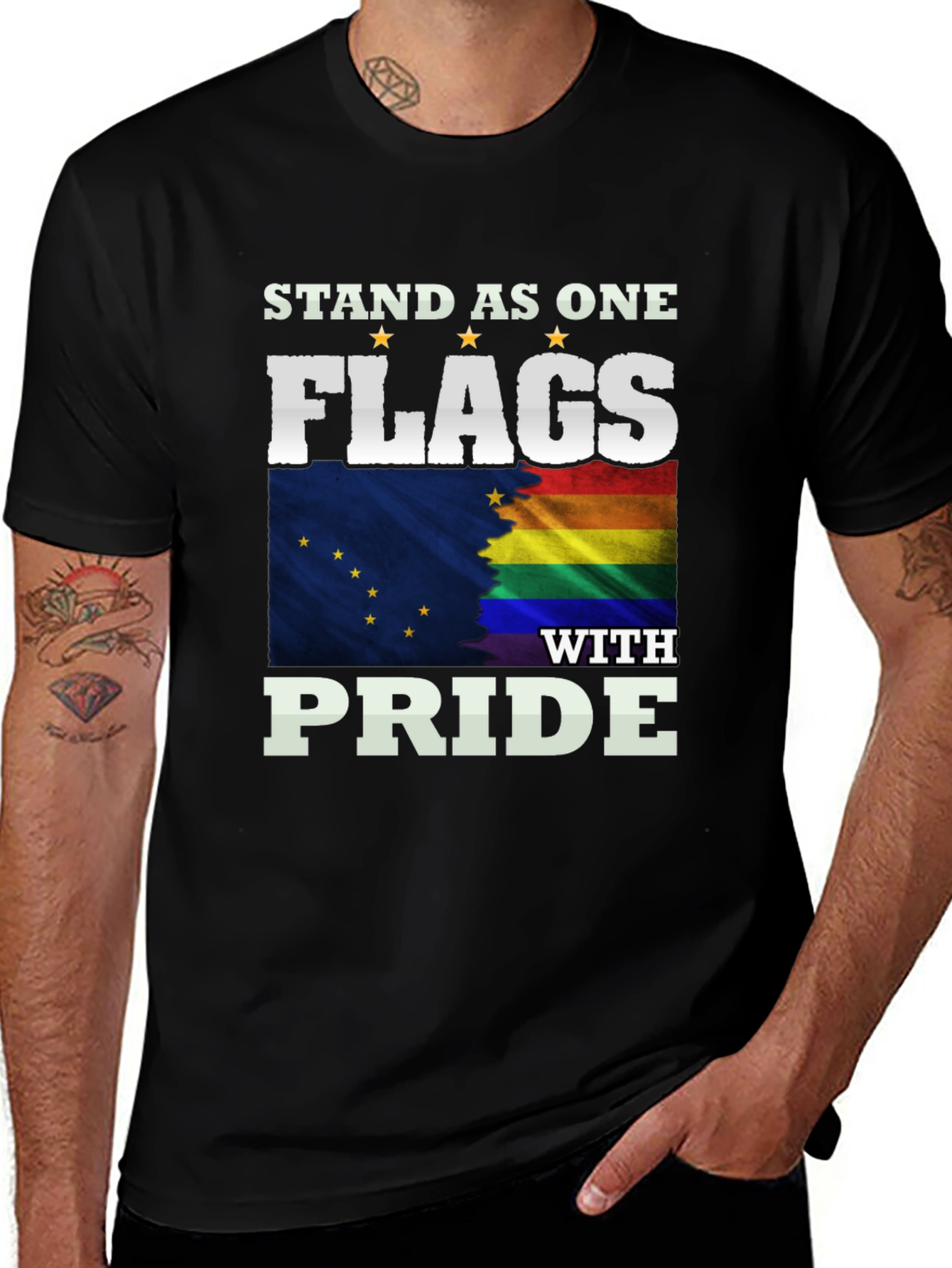 Variant 23 of Stand as One Flags with Pride T-Shirt