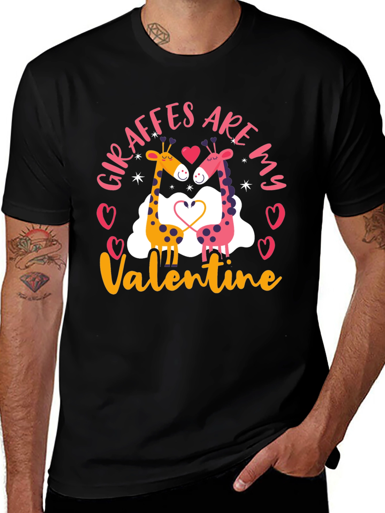 Variant 10 of Giraffe Valentine's Day T-Shirt