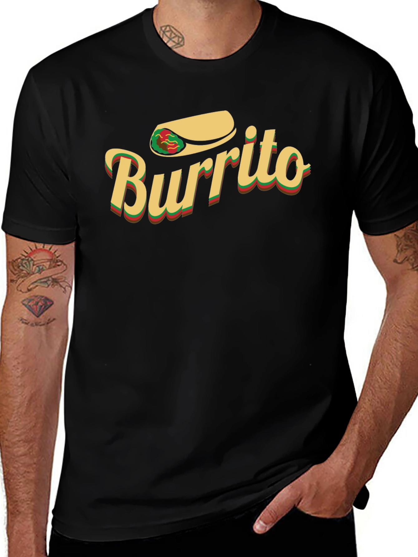 Variant 26 of Burrito Graphic Tee - Foodie T-Shirt