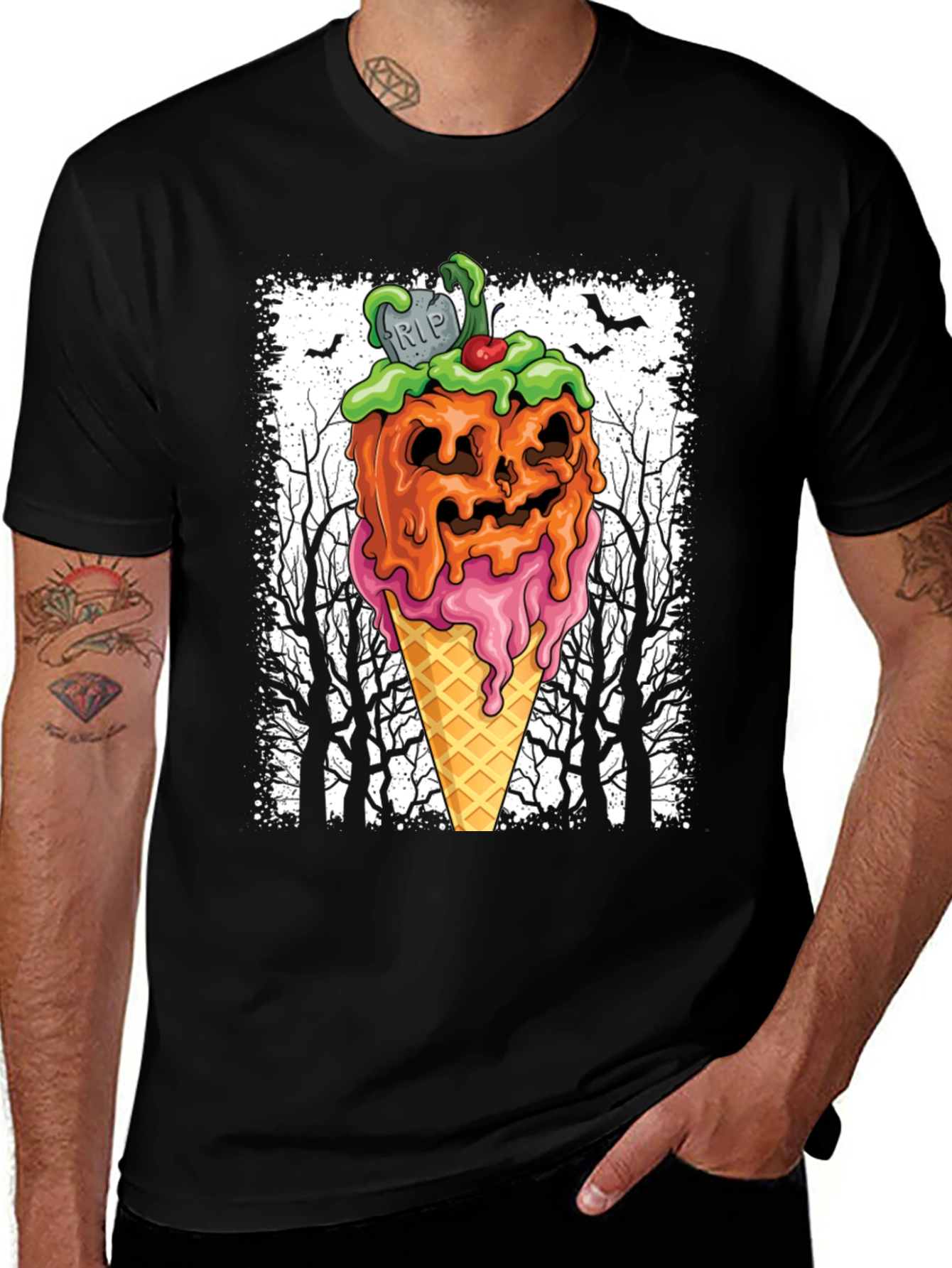 Halloween Pumpkin Ice Cream T-Shirt