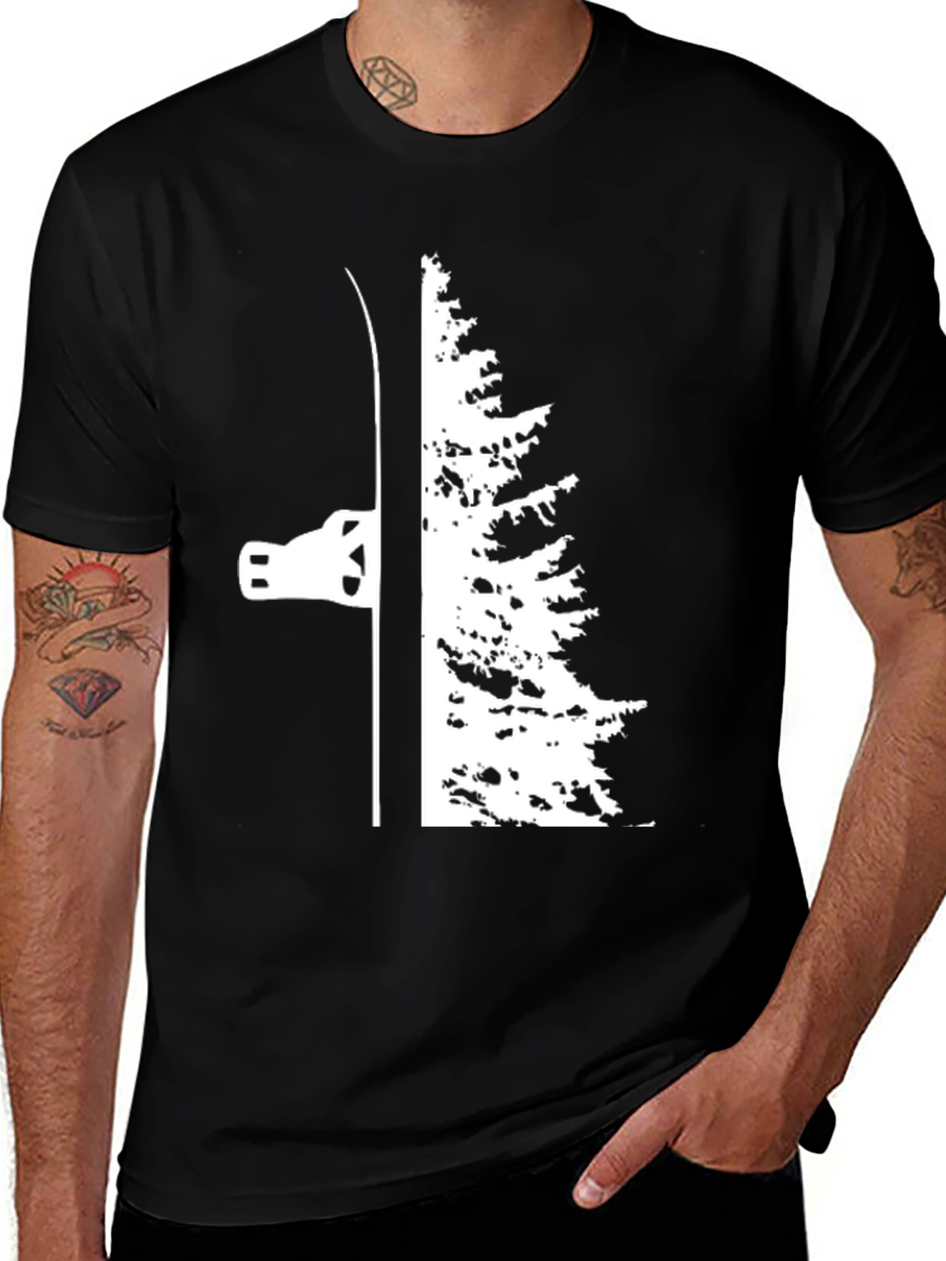 Variant 22 of Ski & Tree Graphic Tee