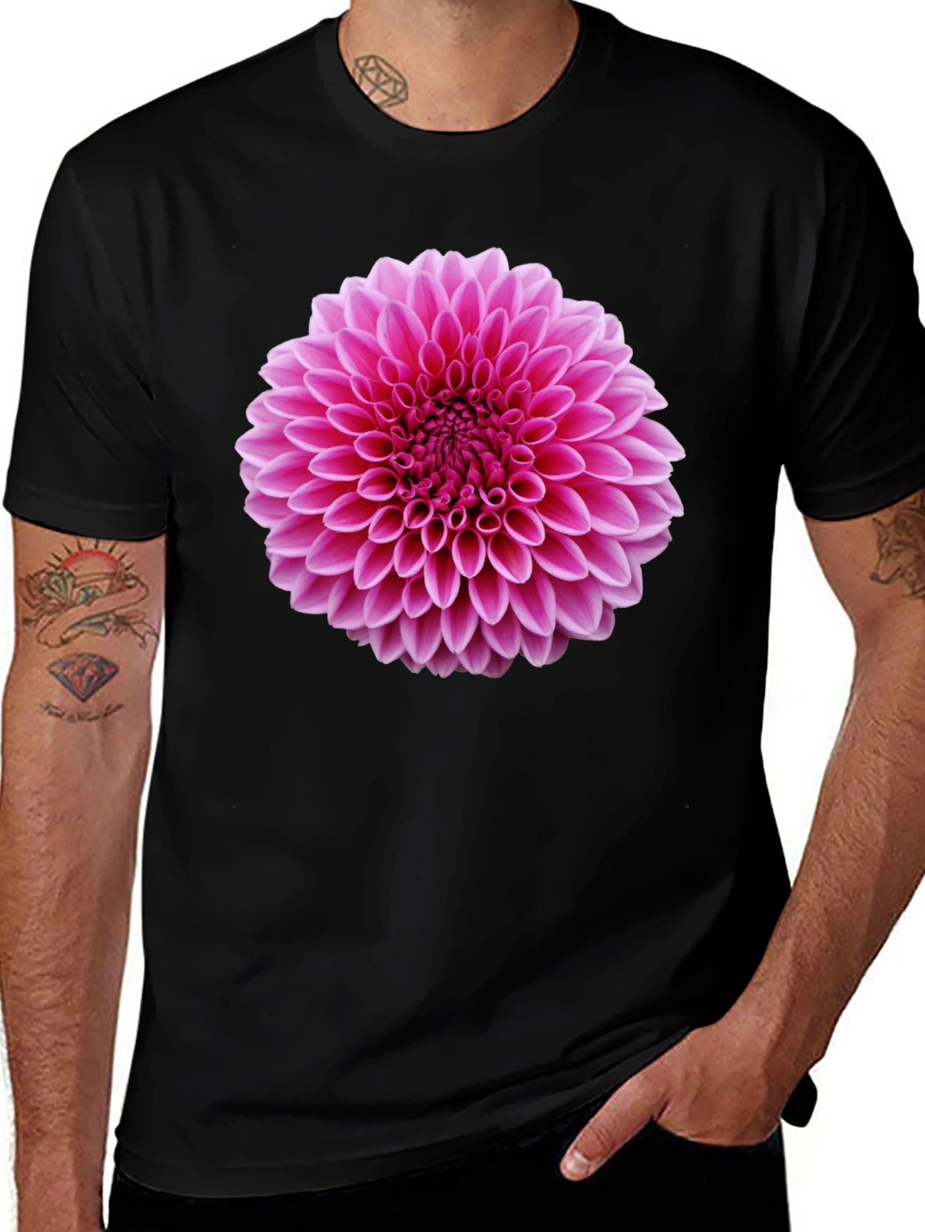 Variant 12 of Floral Print Crew Neck Tee