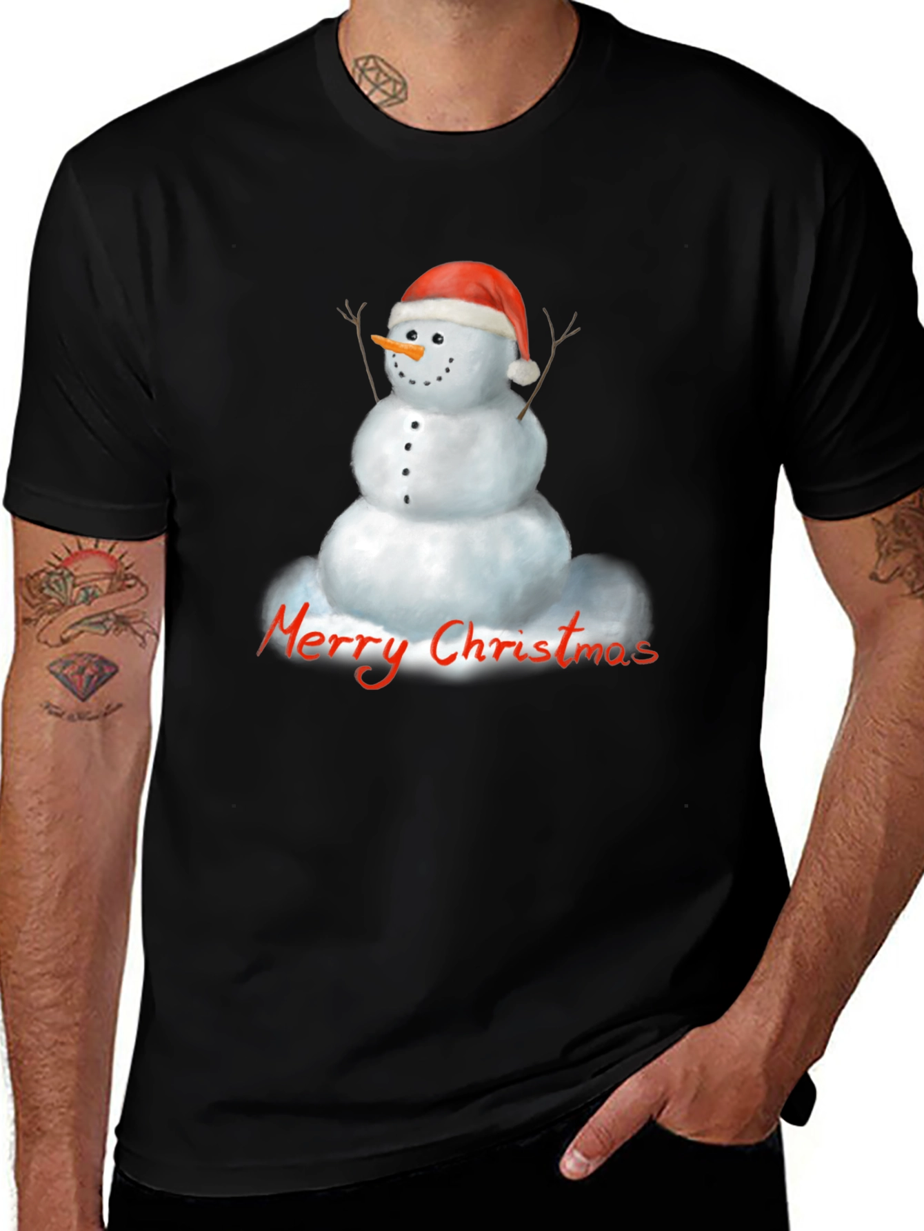 Merry Christmas Snowman T-Shirt