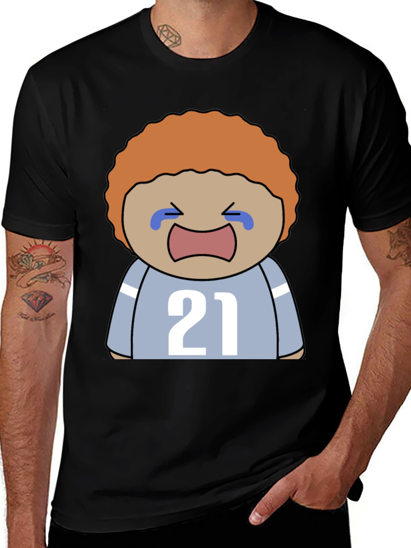 Variant 18 of Crying Cartoon Character T-Shirt