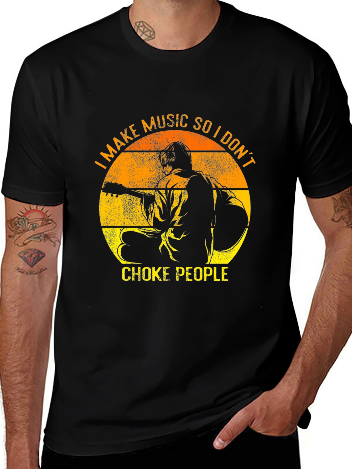 Variant 3 of Music Lover Tee - "I Make Music So I Don't Choke People"