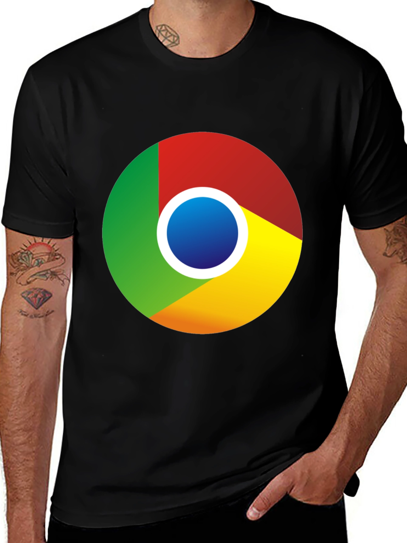 Variant 20 of Chrome Logo Graphic Print Men's T-Shirt
