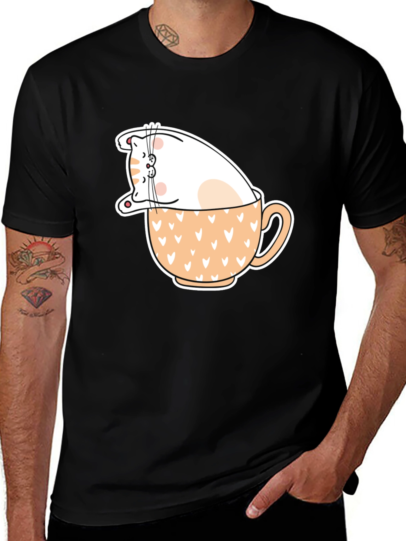 Variant 30 of Cat in Cup T-Shirt - Cute Animal Graphic Tee