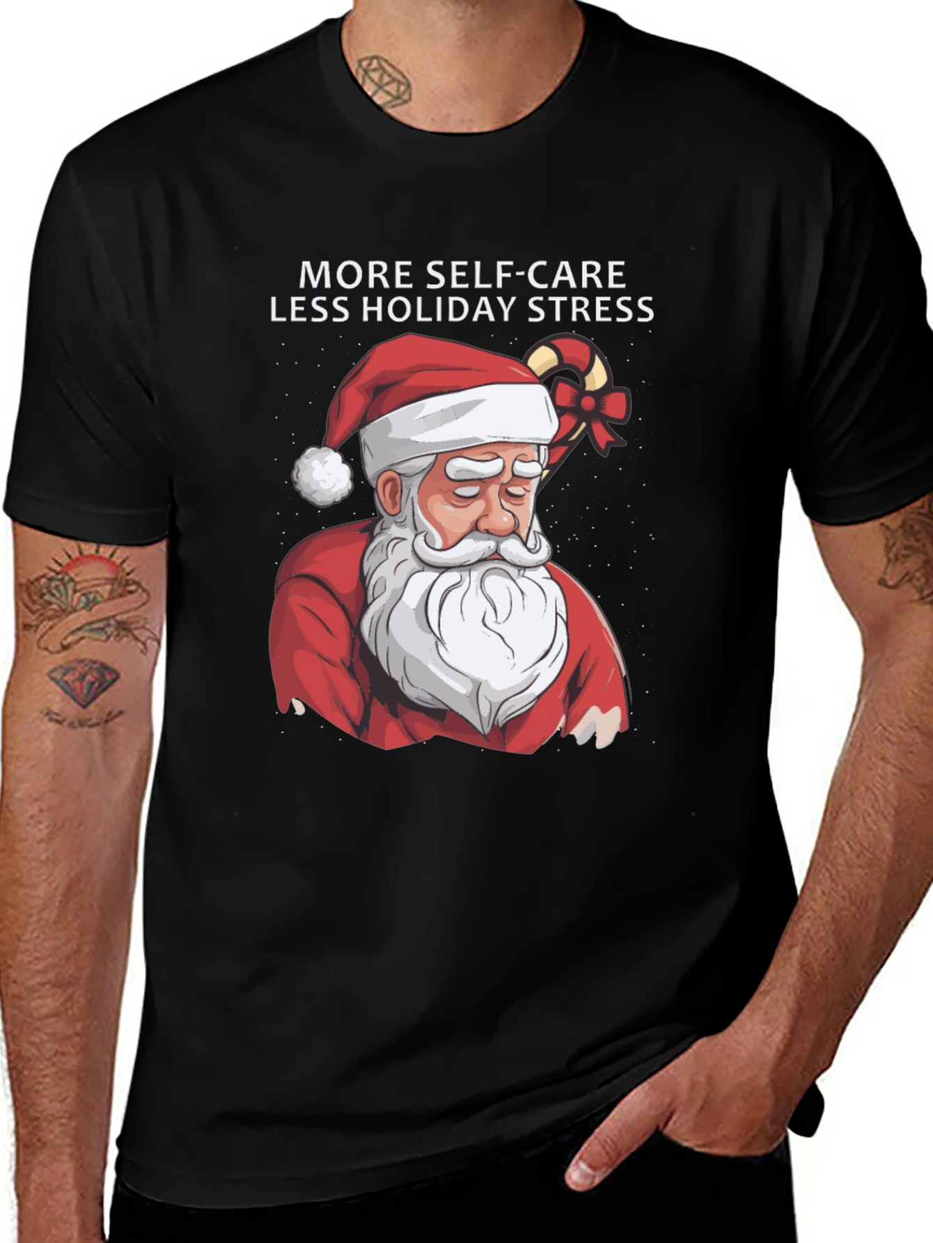 Variant 25 of Self-Care Santa Holiday T-Shirt