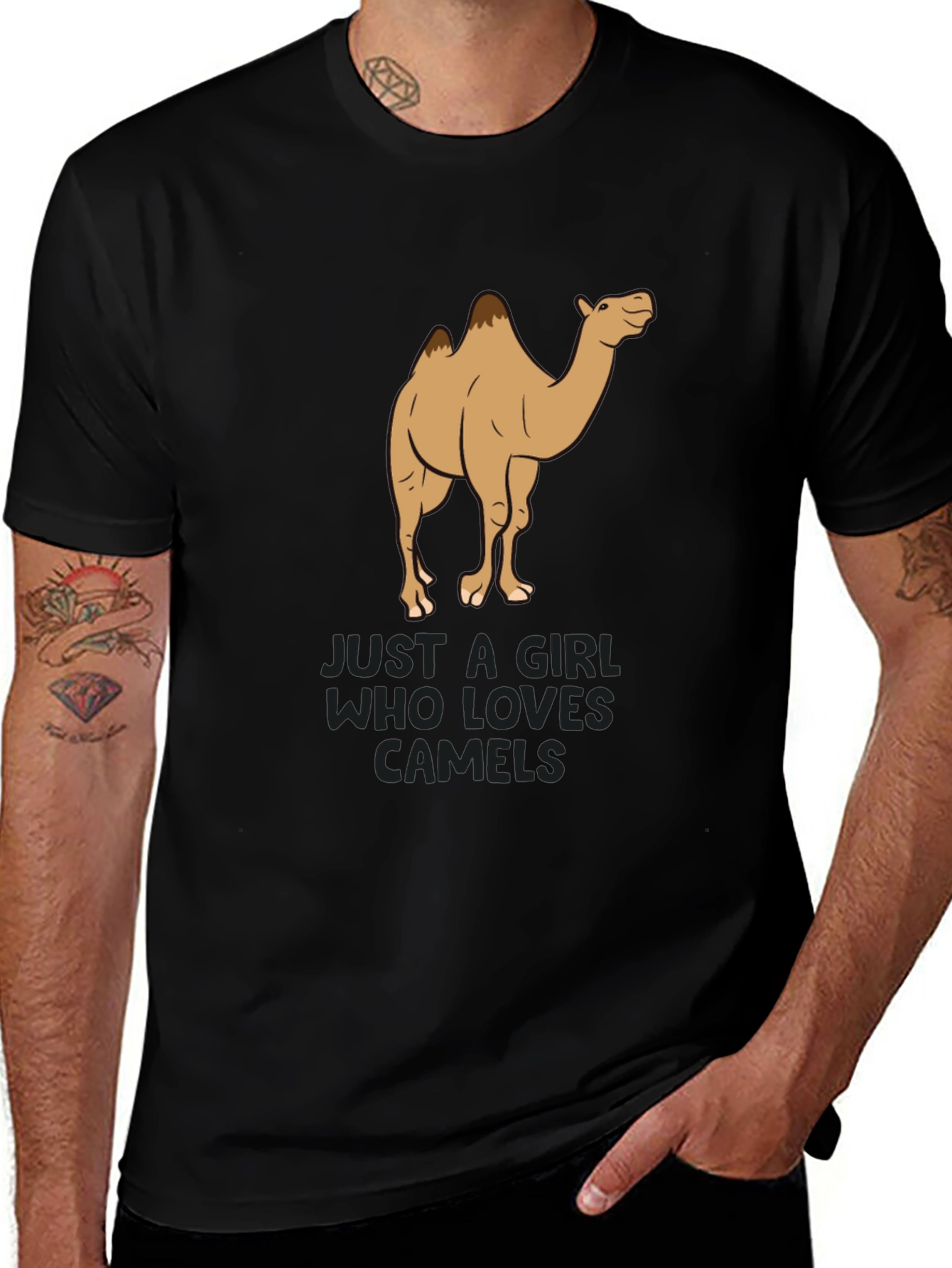 Variant 14 of Camel Lover Black T-Shirt