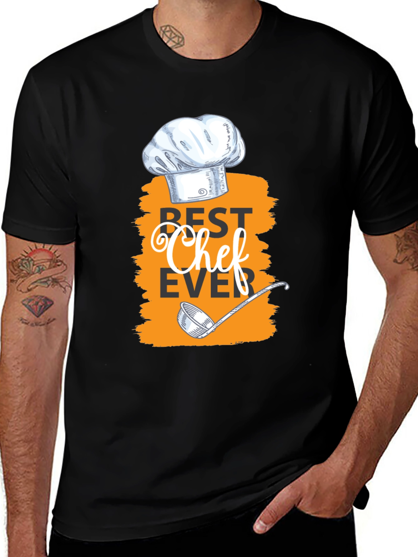 Variant 25 of Best Chef Ever Graphic T-Shirt - Black