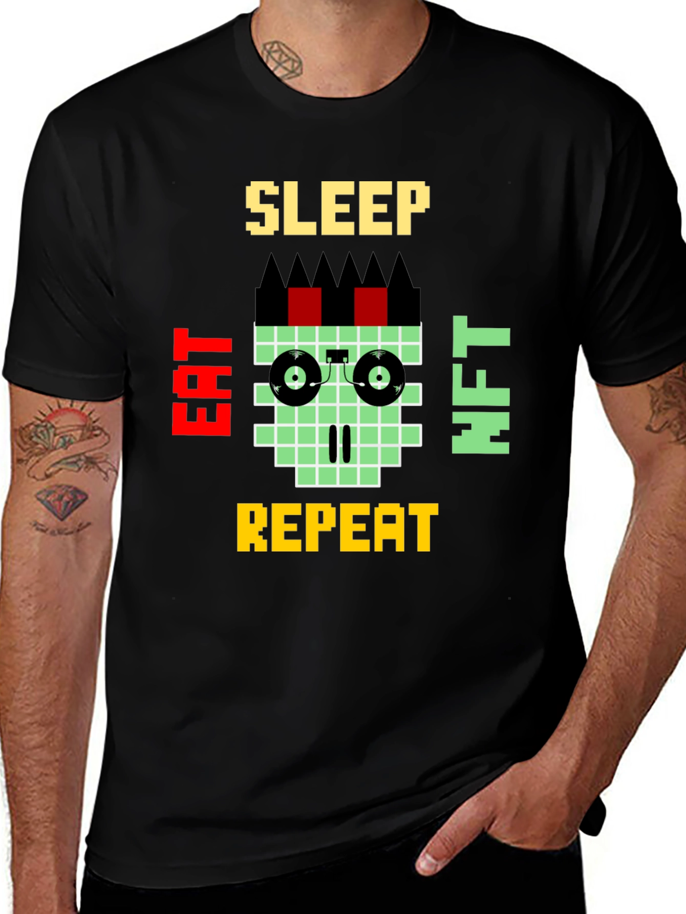 Variant 30 of Sleep Eat NFT Repeat Funny Graphic T-Shirt