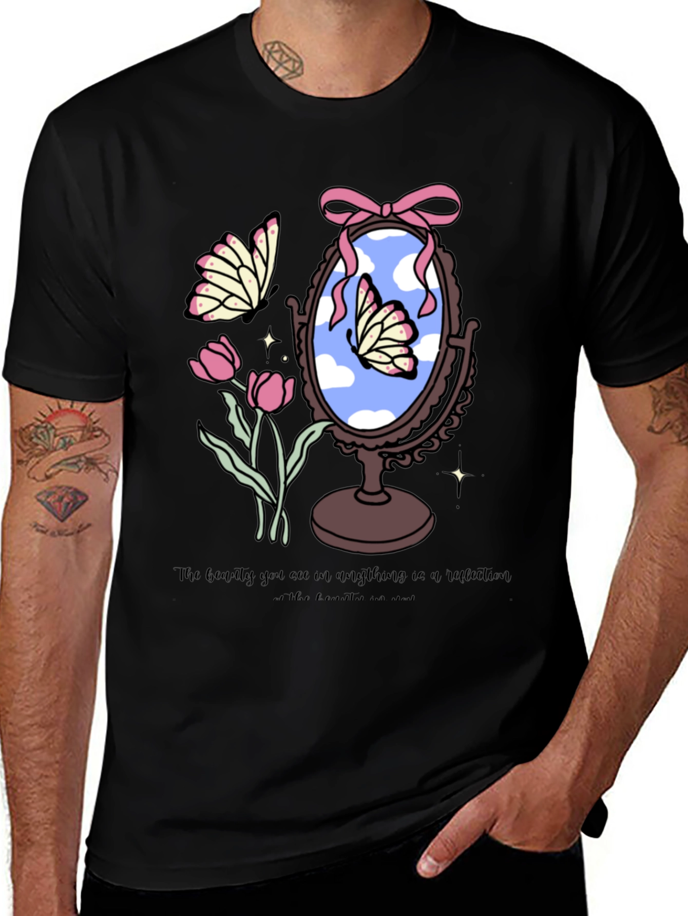 Variant 14 of Butterfly Mirror Graphic Tee