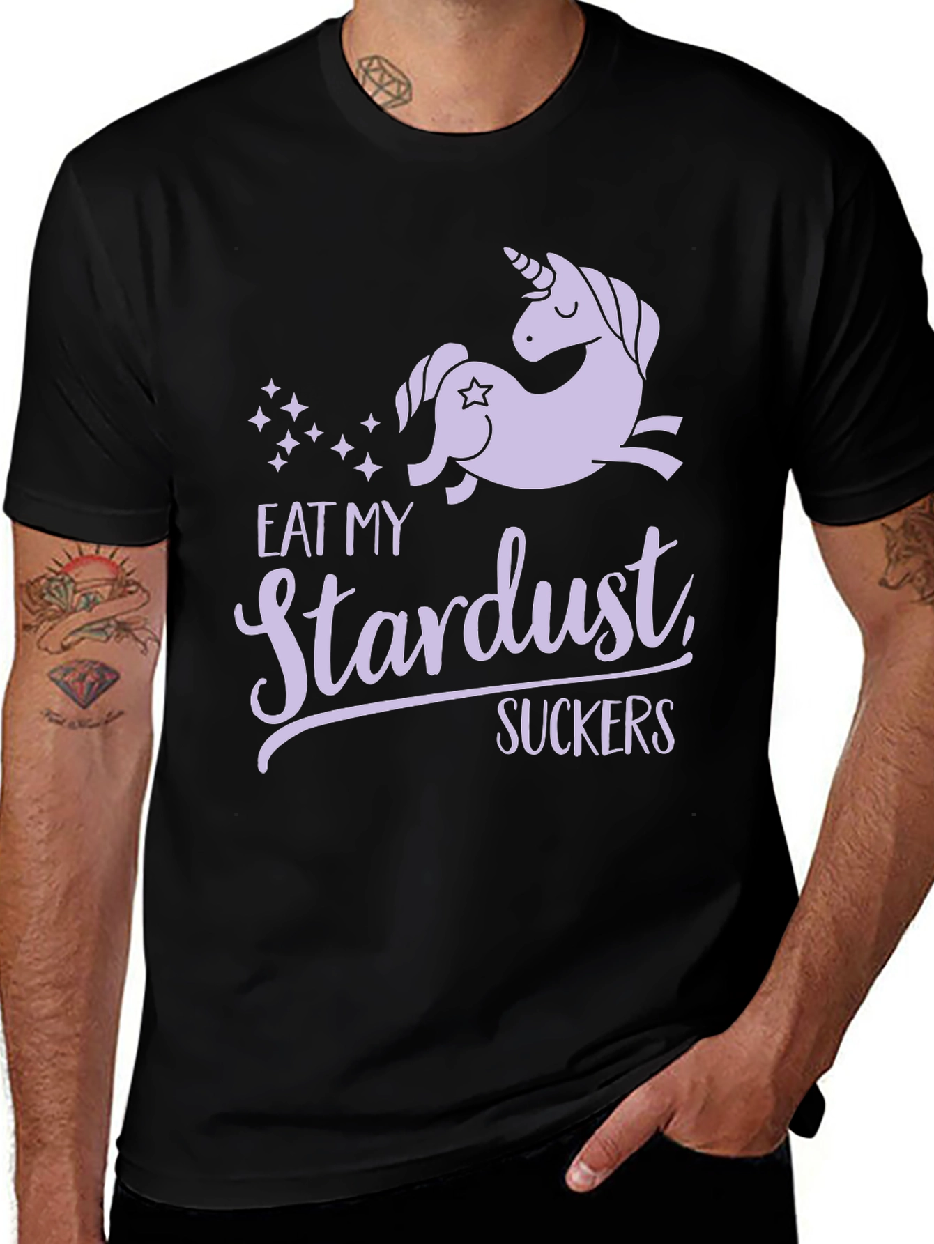 Variant 5 of Eat My Stardust Unicorn Graphic Tee