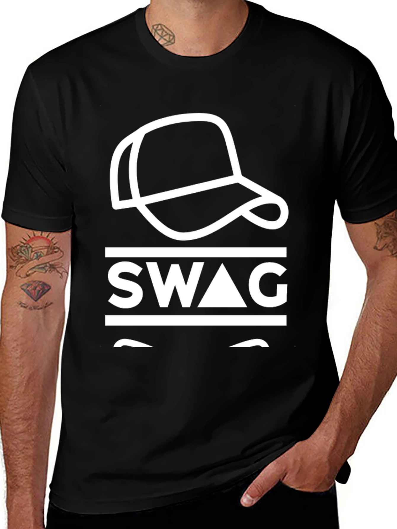 Variant 21 of Swag Graphic Tee - Cool & Casual Black T-Shirt