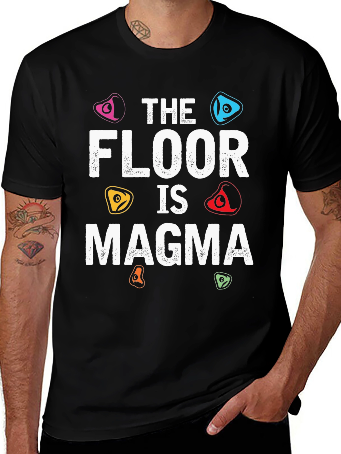Variant 11 of The Floor Is Magma Climbing T-Shirt