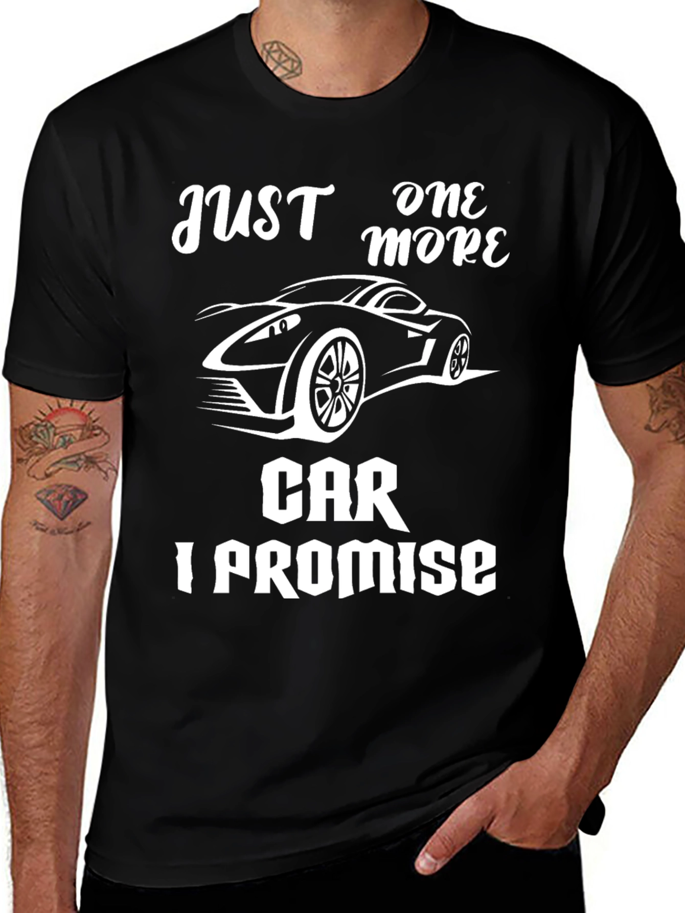 Variant 21 of Just One More Car Black Graphic Tee