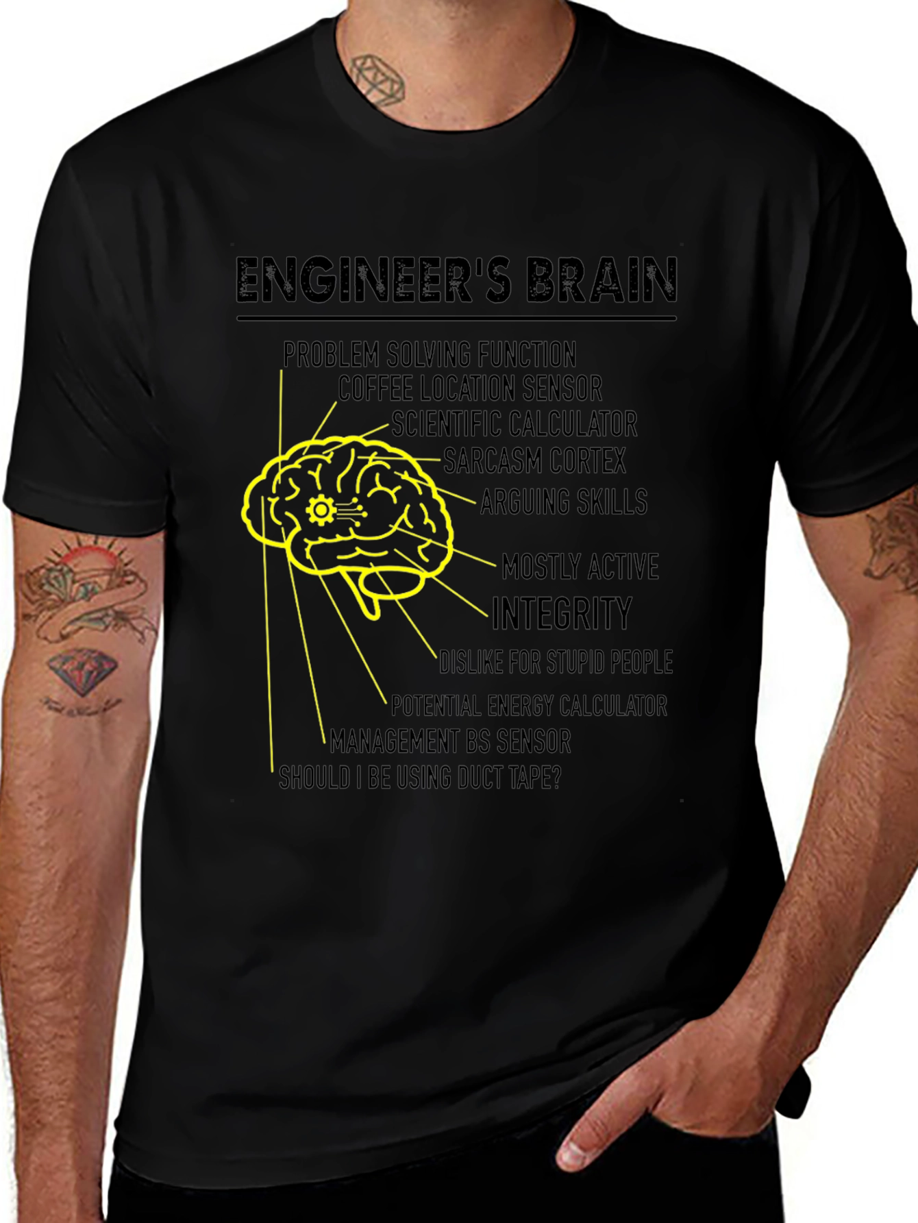 Variant 12 of Engineer's Brain T-Shirt - Funny Engineering Tee