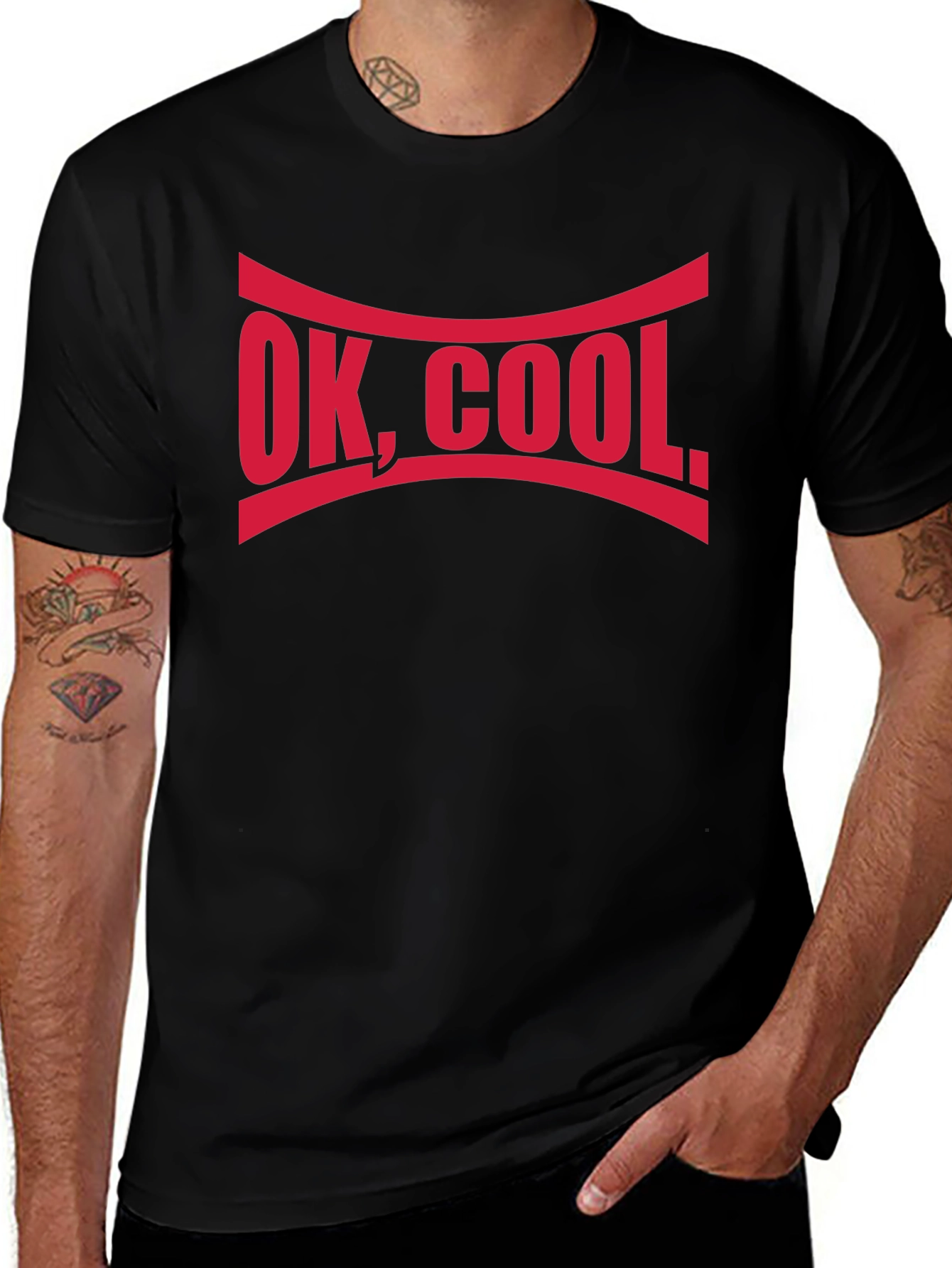 Variant 23 of OK, COOL. Graphic Tee - Comfy Black T-Shirt
