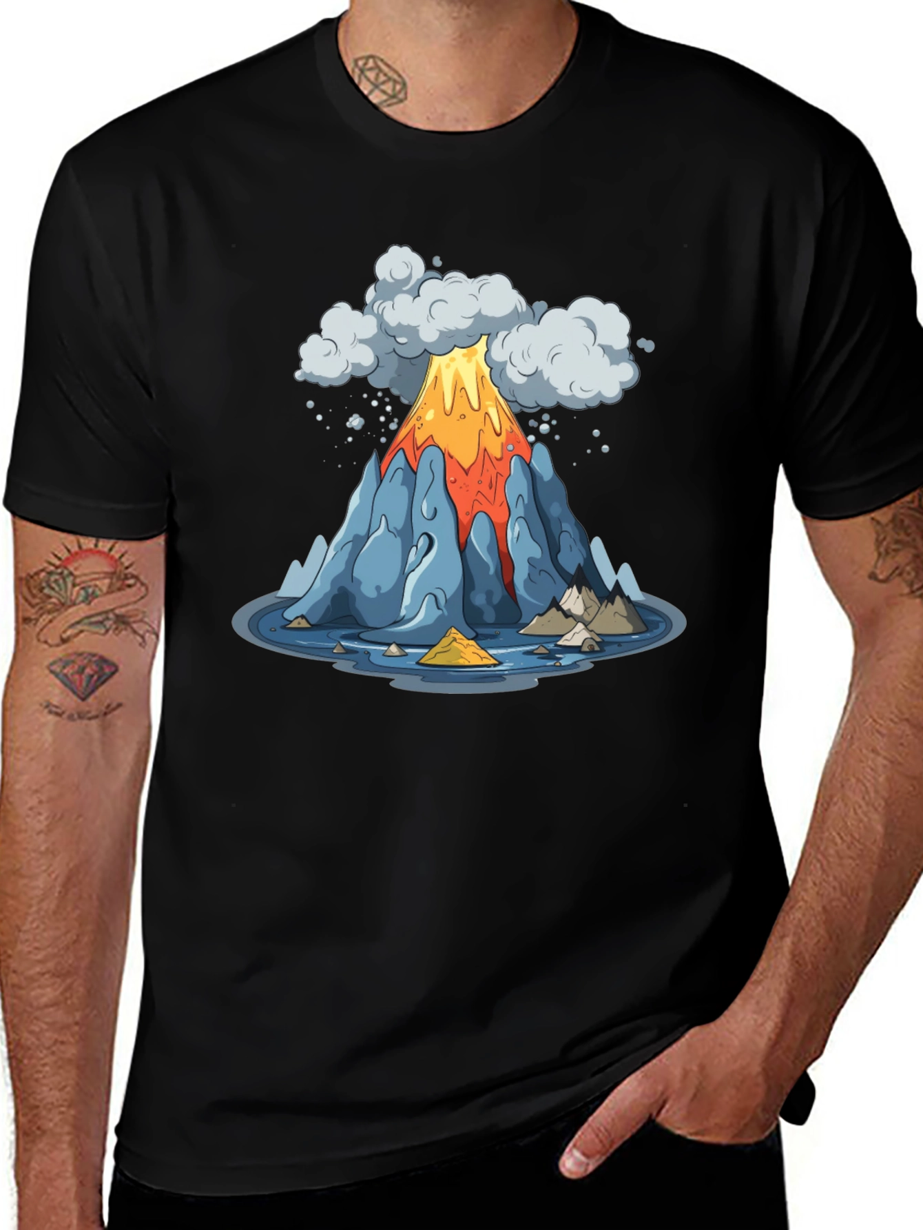 Variant 25 of Volcano T-Shirt - Erupting Style