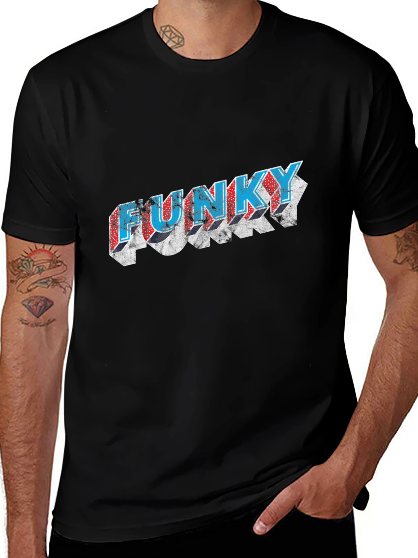 Variant 9 of Funky Graphic Black T-Shirt - Unique Design