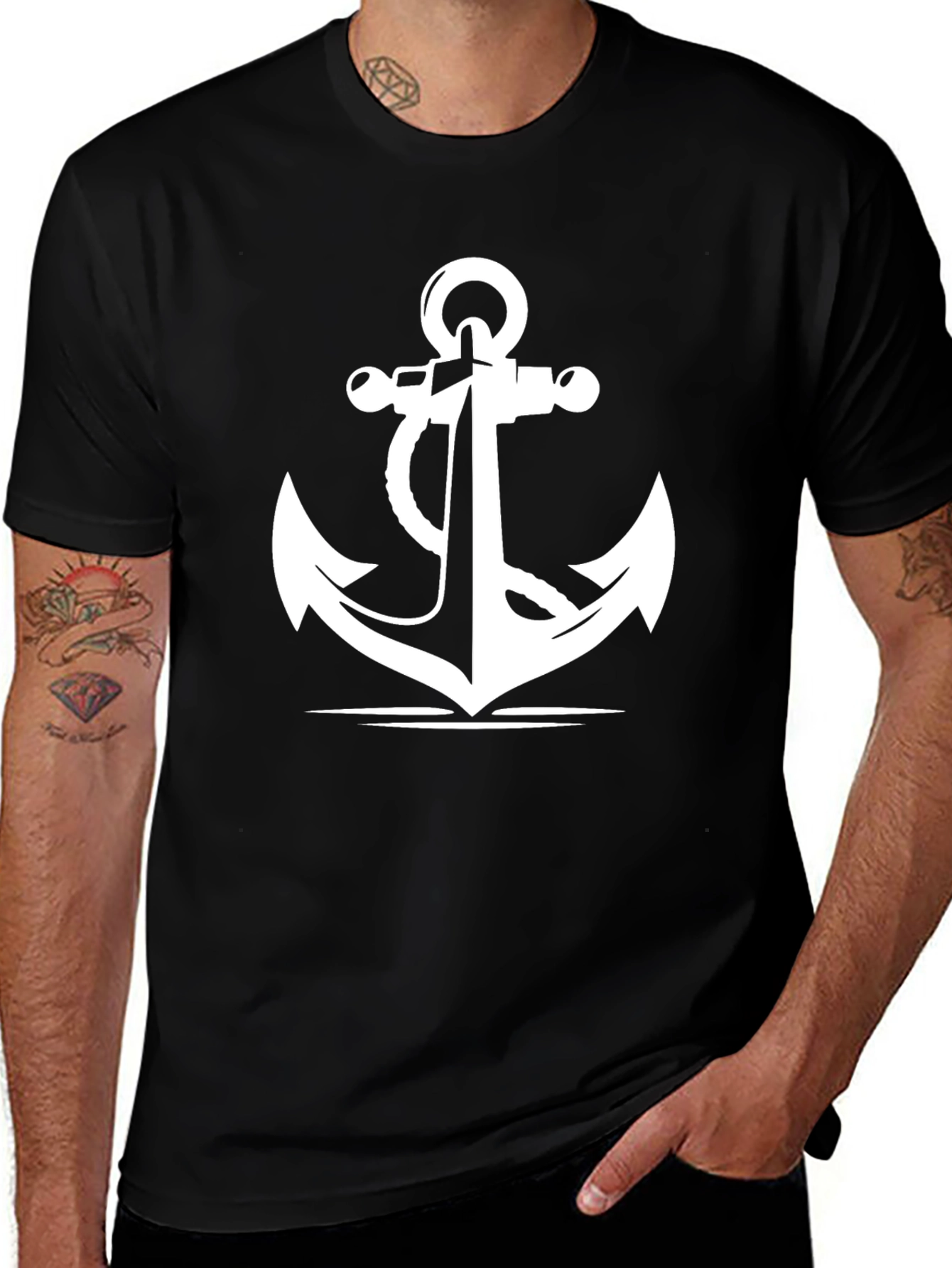 Variant 23 of Anchor Graphic Print Black T-Shirt