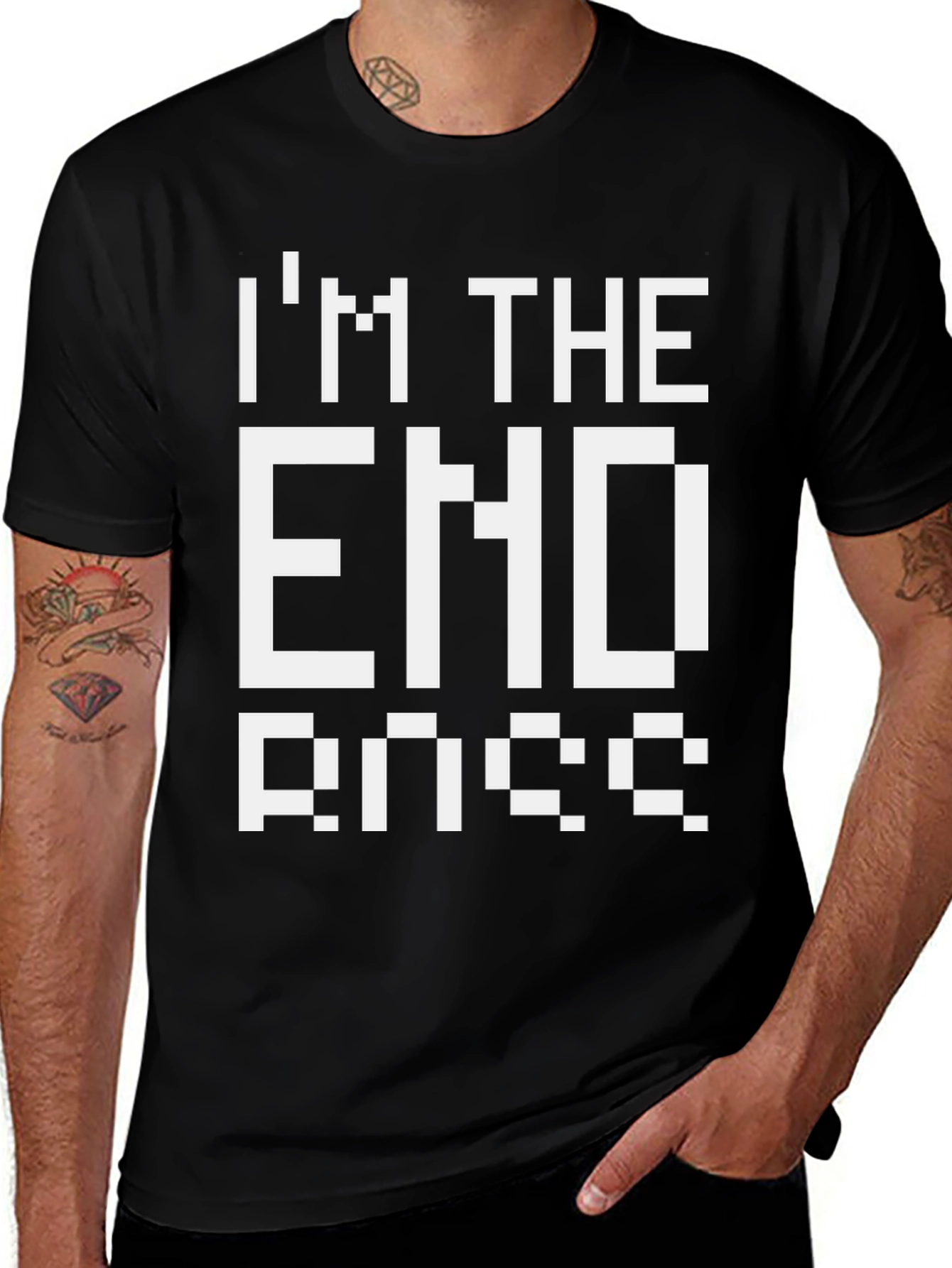 Variant 17 of I'm The End Boss T-Shirt - Gamer Pixel Style Tee