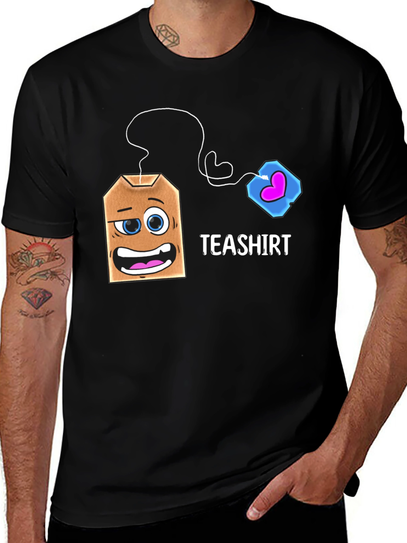 Variant 8 of Teashirt Funny Cartoon Tea Bag Graphic T-Shirt