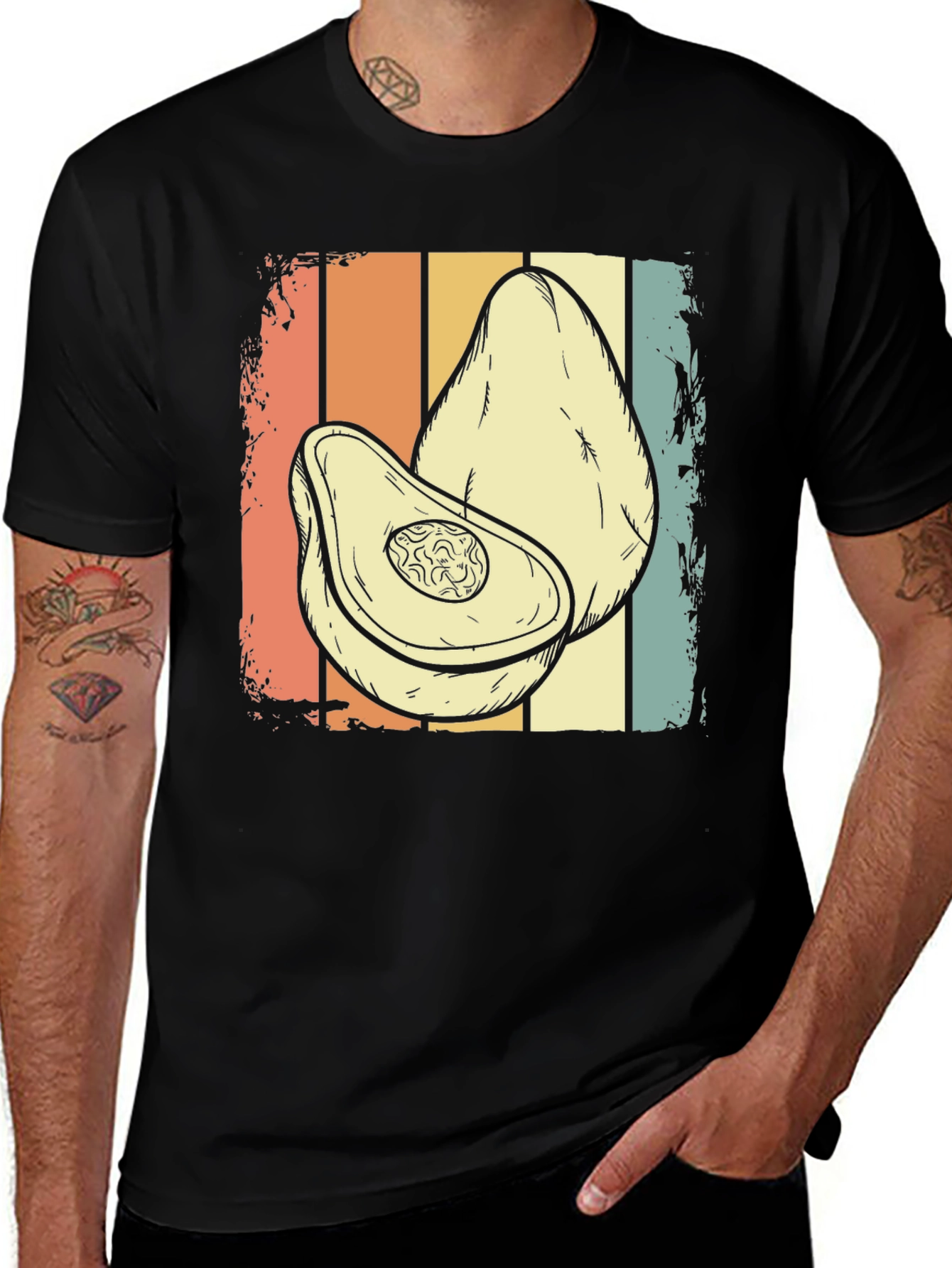 Variant 9 of Retro Avocado Graphic Tee - Stylish Foodie Shirt