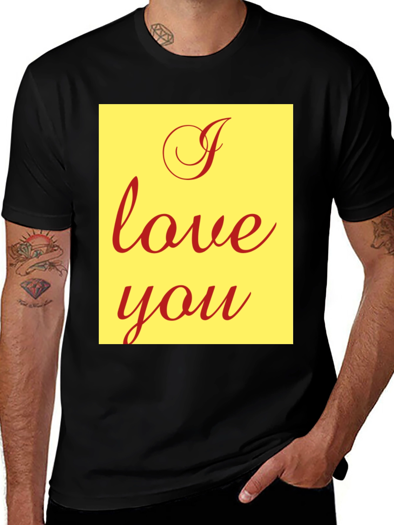Variant 10 of I Love You Graphic Tee - Soft Cotton Blend